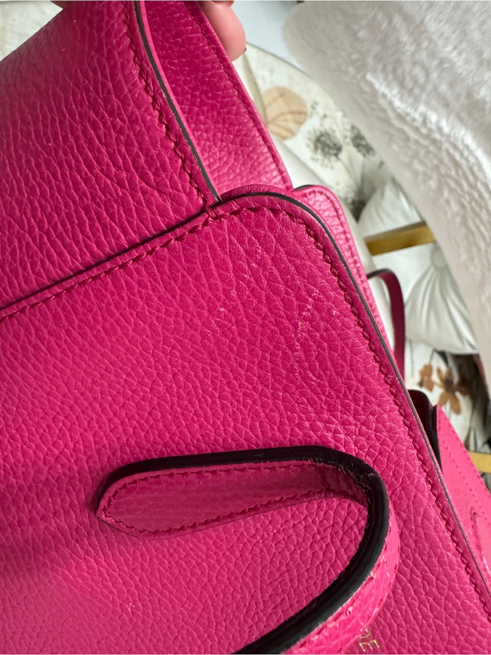 Gucci Hot Pink Leather Tote with Gold Logo - Picture 9 of 9